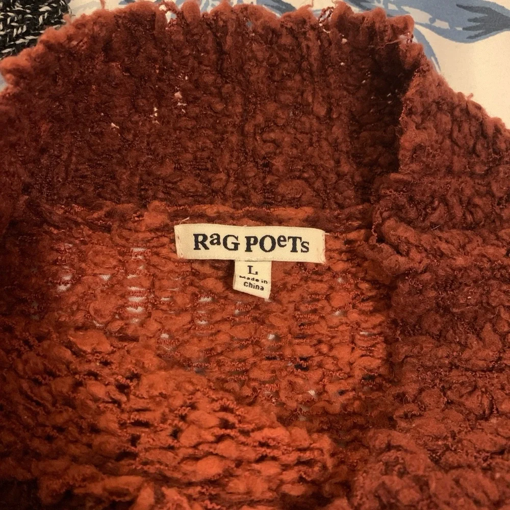 Rag Poets cozy loose knit striped sweater - Picture 3 of 5